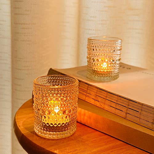 36 Pack Clear Votive Candle Holders for Centerpieces - Tealight & Tea Light