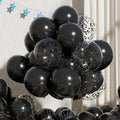 Black Latex Balloons with Confetti - 55pcs 12 Inch Party Decor