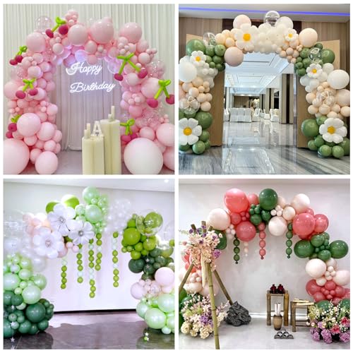 White Balloon Arch Kit 7.4ft Stand Frame with Base for Weddings & Parties