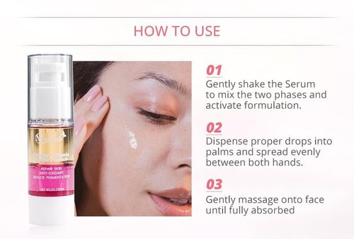 Mashata Vitamin C Face Serum - 20% Vitamin C, Niacinamide & Vitamin E | 1 Fl Oz Anti-Wrinkle & Brightening Solution