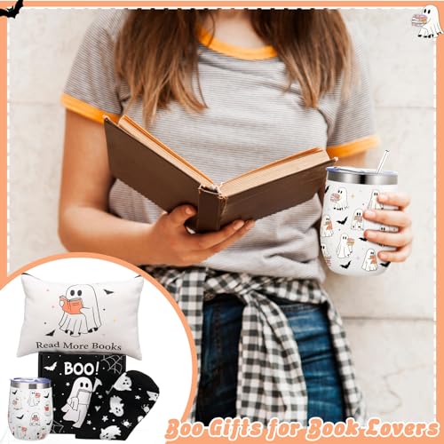 Halloween Book Lover Gift Set with Mug, Bookmark, Socks & Cosmetic Bag