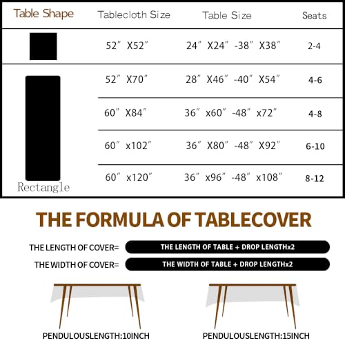 Rectangular Spillproof Jacquard Tablecloth Black 60x102 Inch - Matirug Variation