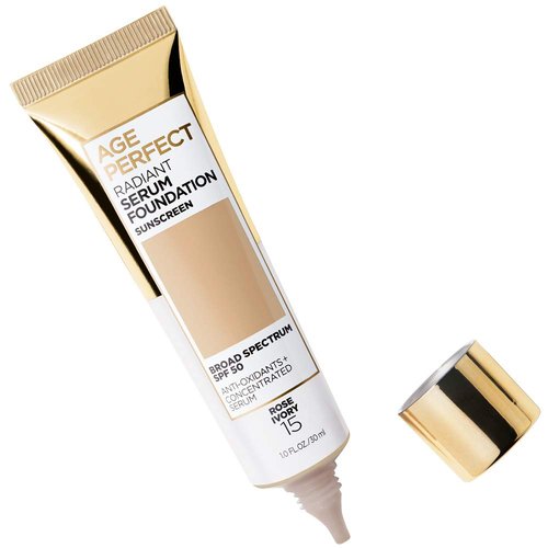 L'Oreal Paris Age Perfect Radiant Serum Foundation - SPF 50, Rose Ivory, 1 Ounce