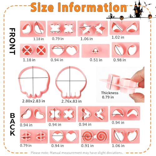 Halloween Skull Cookie Cutters Set - 10Pcs Mini Pumpkin & Skull Stamps - Variation: Halloween Skull
