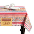 Ispahan Square Table Cloth - 54x54 Inch 100% Cotton Reusable Holiday Decor