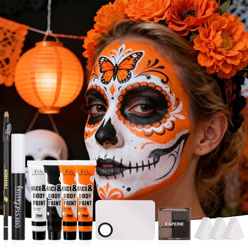 Halloween Tiger Makeup Kit with Face Paint & Tools - Pumpkin & SFX Costume