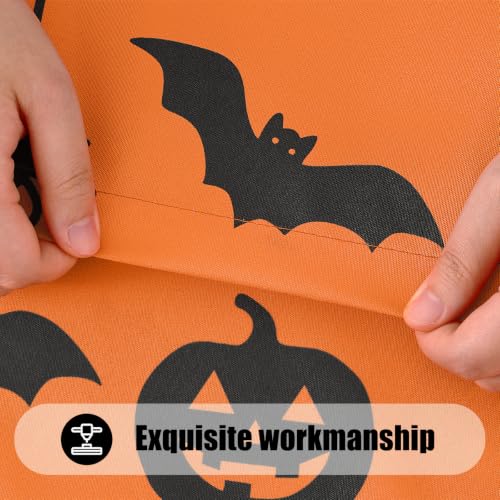 8FT Waterproof Fitted Tablecloth for Halloween Parties 30x96 Turmeric