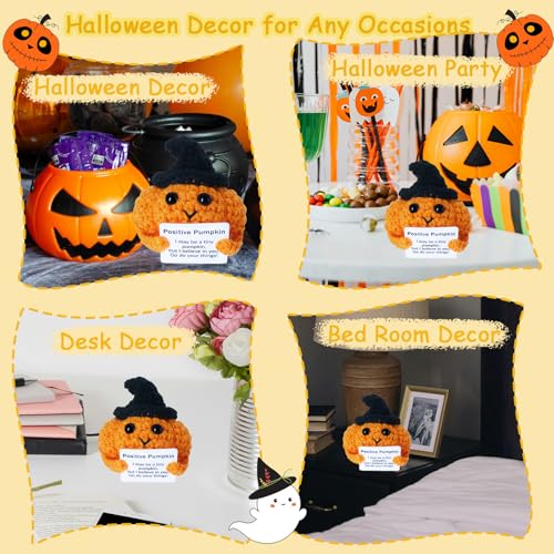 Halloween Positive Pumpkin Doll - Emotional Support Mini Decor for Women Men - Pumpkin Variation