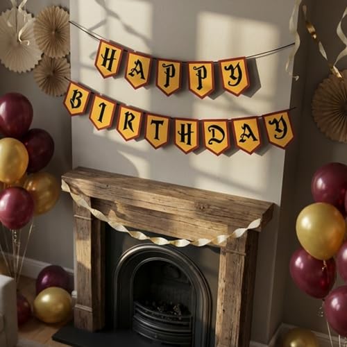 Magical Wizard Birthday Banner for Halloween Party - Pre-Strung Decor