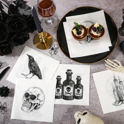 Halloween Vintage Paper Luncheon Napkins 6.5 Inch - 100 Pack