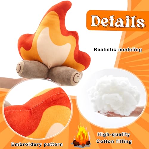 Campfire Plush Toy - Fake Fire Firewood Pillow for Decorations & Gifts - Variation 1