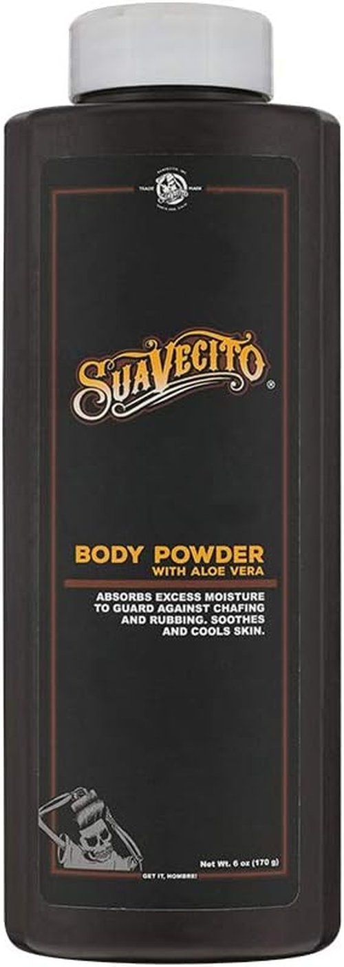 Suavecito Body Powder - Aloe Vera Formula for Long-Lasting Comfort & Protection | 6 oz. Original Scent