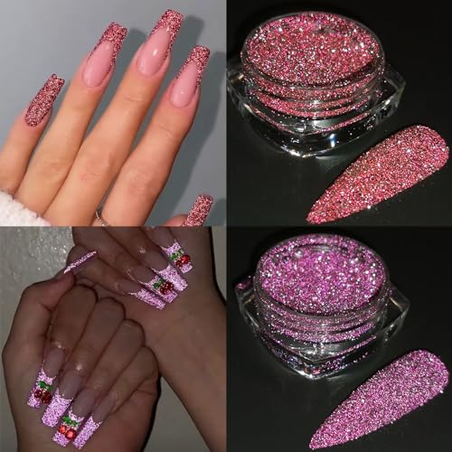 Reflective Glitter Powder Set - 8 Colors Diamond Nail Art Glitter - Sparkle & Shine