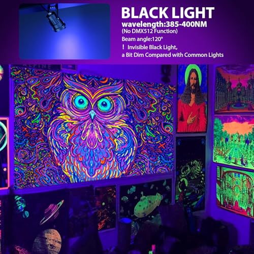 18W Waterproof Black Light Spotlight Outdoor Halloween Stage Neon Glow Party