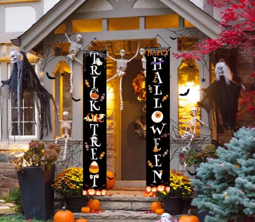 Halloween Door Banner Indoor Outdoor Decorations 71x12 Inches - Festive Halloween Decor