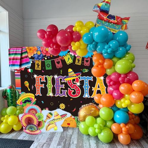 Mexican Fiesta Banner Backdrop 10x8FT - Party Decorations Background