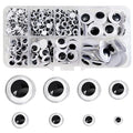 Self-Adhesive Wiggle Googly Eyes Set - 800pcs Assorted Sizes for Crafts and DIY