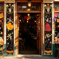 Day of the Dead Door Decorations 2 Pack - Halloween & Fiesta Porch Banners