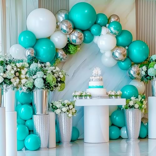 Teal Blue Balloon Arch Set 154pcs for Party Decor - Different Sizes