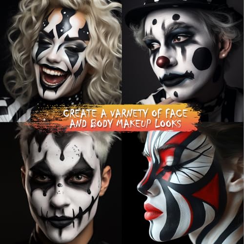 Black Face & Body Paint Liquid Makeup for Halloween & Cosplay - 130ml