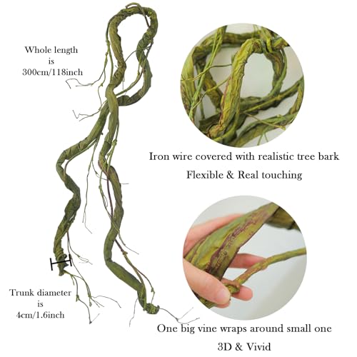 118-Inch Bendable Greenery Garland for Halloween Wedding Wall Decor