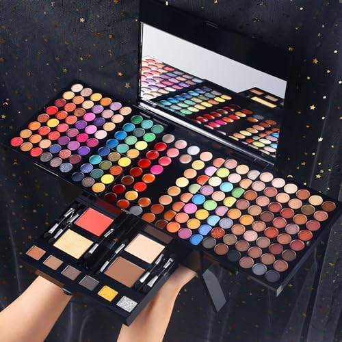 All in One Makeup Kit - Professional Eyeshadow, Lip Gloss, Concealer, Eyeliner, Contour, Brushes - Variation 05