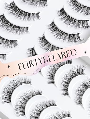 False Lashes Natural Wispy Calla Lily 12mm Pack of 10 Pairs - Ukrizi