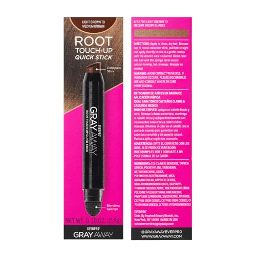 Gray Away Root Touch-Up Stick Light Brown 0.1 oz - Instant Gray Coverage