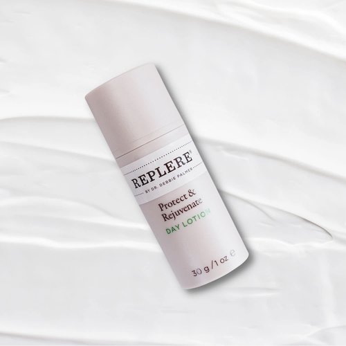 Replere Protect & Rejuvenate Day Lotion - Hyaluronic Acid Moisturizer with Coffea Arabica & Aloe | 1 oz for Fine Lines & Dark Spots