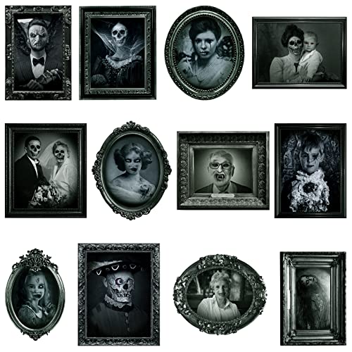 Halloween Decorations 12Pcs Gothic Portrait Posters - Style 5