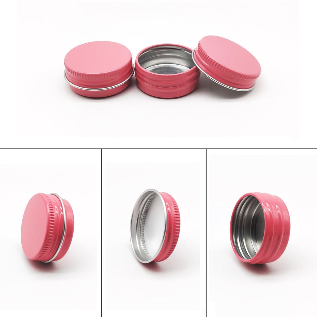 Wopanxye 10ml Aluminum Tin Jar, Refillable Makeup Containers 10g Aluminum Screw up Lid Small Round Container Bottle for Cosmetics, Lip Balm, Cream, Toner, Eyeshadow, Candle, Tea, Beads, 24 Pack Tins