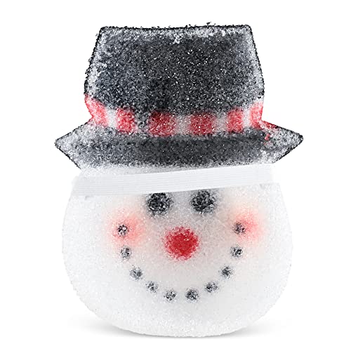 Snowman Head Porch Light Cover Set - 11 Inch Christmas Holiday Decor, 2 Pack
