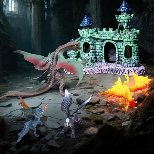 15Pcs Dragon Cake Decorations Mythical Figures for Fantasy Cake Topper