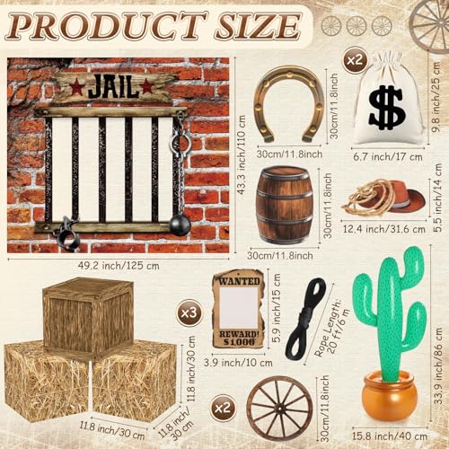 Soulchen Halloween Western Trunk or Treat Car Decorations Kit - Red Brick