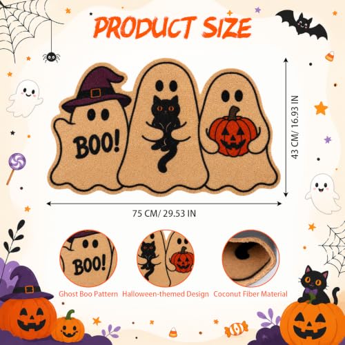Halloween Ghost Welcome Doormat - Ghost Boo Variation Outdoor Door Mat