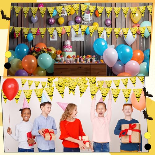 Pre Strung Bat Banner - 5 Cartoon Party Decorations for Celebrations
