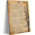 Kipling Poem Canvas Wall Art - 12x16 Inch Inspirational Decor with Frame & Hooks Variation of This Listing