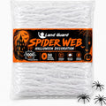 Land Guard 1000 Sq Ft Spider Web with 50 Artificial Spiders Halloween Decor
