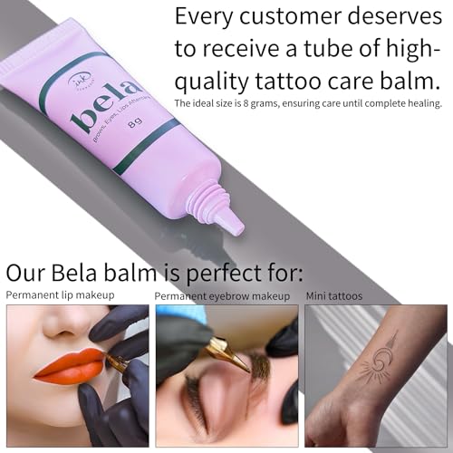 Bela Microblading Aftercare, PMU and Tattoo Healing Cream, Microblading Aftercare Ointment for Tattoo, Brows & Permanent Make Up Procedures, PMU Ointment for Healing, No Smell (5 pack)