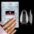 Short Oval Almond Nail Tips - 216pcs, 12 Sizes, Clear Soft Gel Tips, Variation of THIS listing