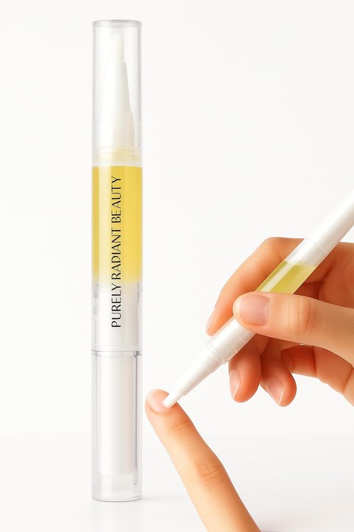 Purely Radiant Beauty Nail Growth Oil – Natural Cuticle Serum for Stronger Nails & Healthy Growth | Jojoba, Castor, Coconut & Argan Oils | Prevents Breakage, Peeling & Brittleness (3ml)