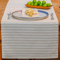 Beige Cotton Table Runner - Reusable Thanksgiving Dining Decor, Set of 4