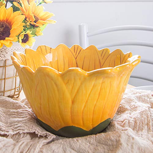 Sunflower-Shaped Candy Bowl - 6-Inch Porcelain Snack Dish, 1 PC