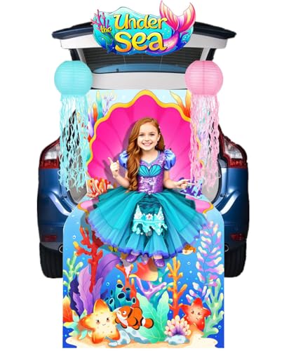 Under the Sea Trunk or Treat Car Decorations Kit Pink Mermaid SUV Decor