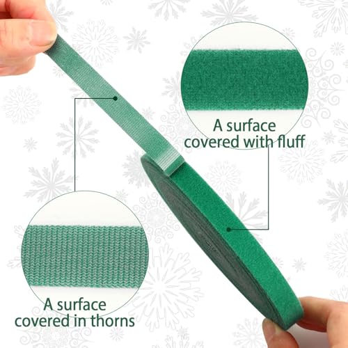 164ft Green Christmas Garland Ties - Reusable Holiday Decor Twists - Adjustable