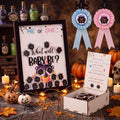 Halloween Gender Reveal Cauldron Voting Game for Boy or Girl - Red & Blue Variation