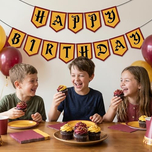 Magical Wizard Birthday Banner for Halloween Party - Pre-Strung Decor