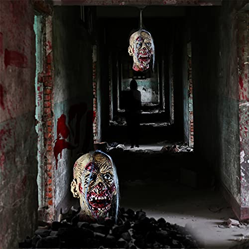 Halloween Zombie Head Prop Bloody Severed Hanging Decoration - Male2 Variation