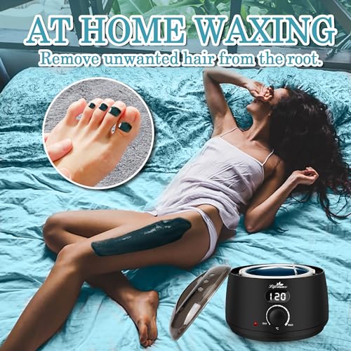 Lifestance Digital Wax Warmer Machine - 500ml/14oz, Single LCD, Black, Fast Heating