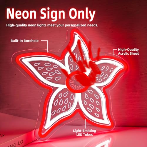 Stranger Movie Neon Sign - Character Variation Neon Wall Light for Game Room & Halloween
